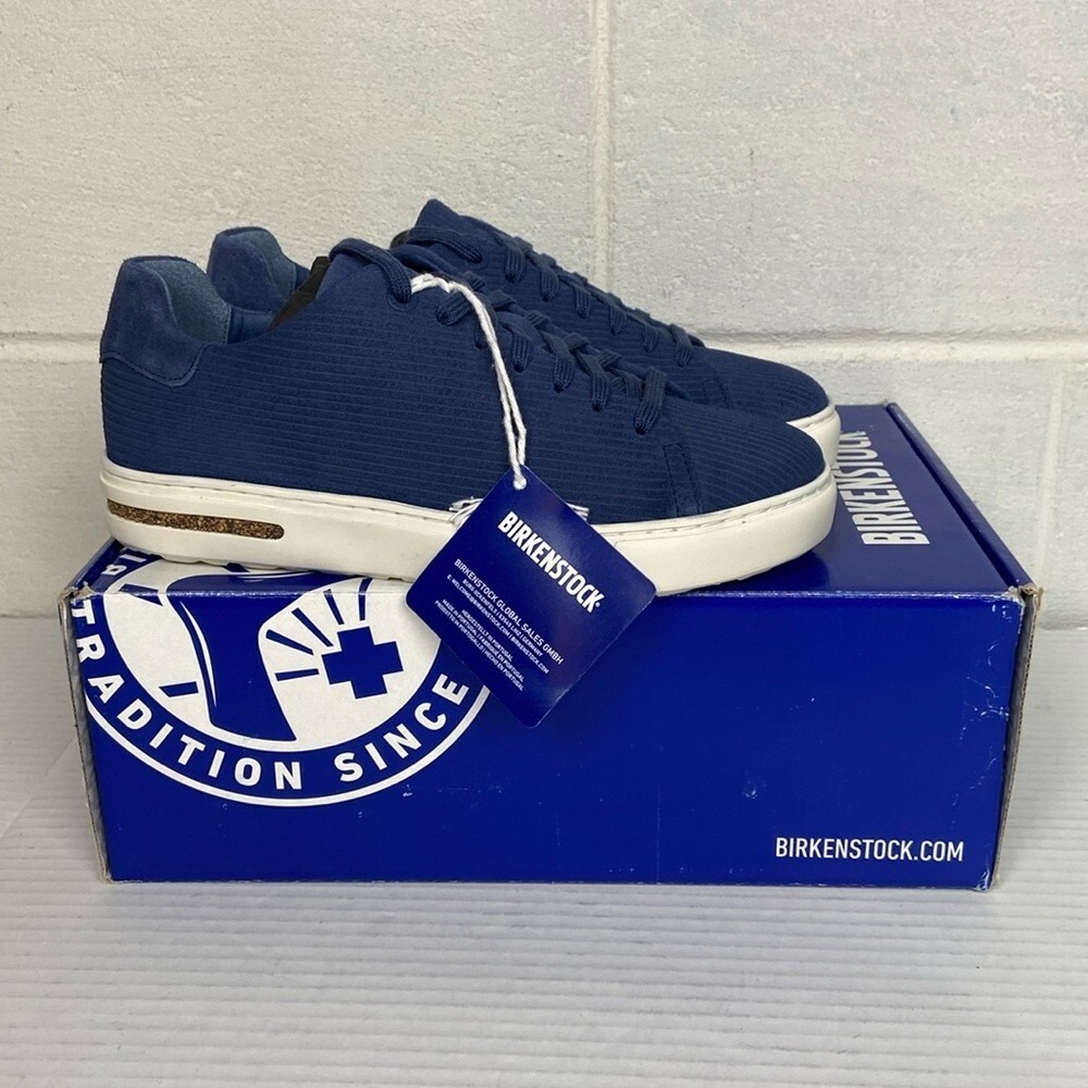 NEW Birkenstock‎ Bend Low Suede Leather Sneaker EU37 Corduroy Indigo Narrow Fit